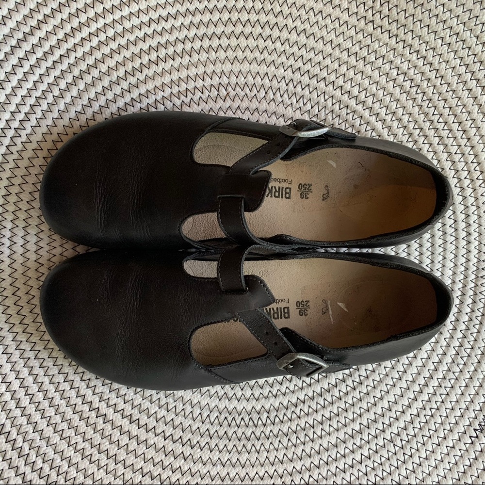 Birkenstock Sweet Mary Janes Black Leather size 39